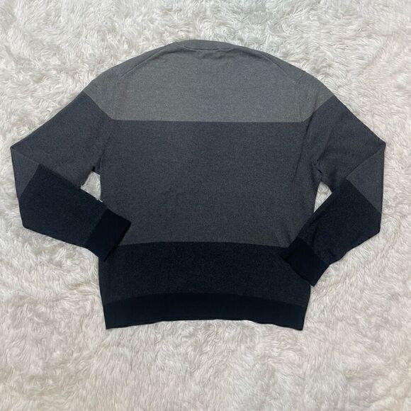 Banana Republic Sweater Mens Large Gray Luxury Blend Crew Neck Silk Cotton Cashm - Picture 4 of 8